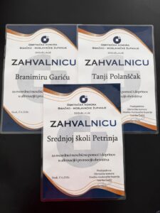 PRIZNANJE NAŠOJ ŠKOLI I STRUKOVNIM NASTAVNICIMA NA DANIMA OBRTNIČKE KOMORE